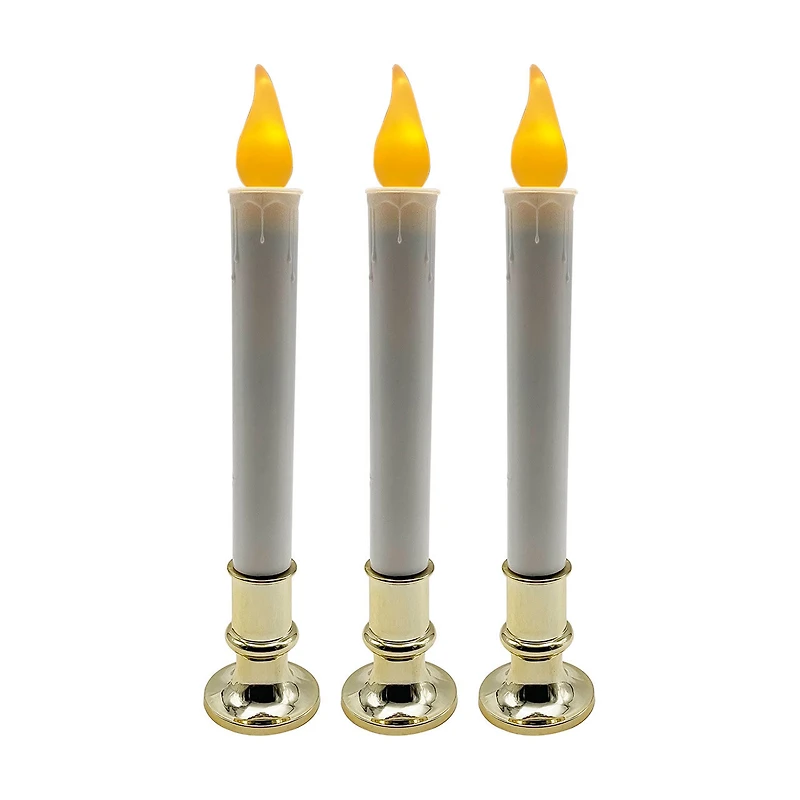 Holiday Style LED Flickering Candles, 3 ct