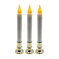 Holiday Style LED Flickering Candles, 3 ct