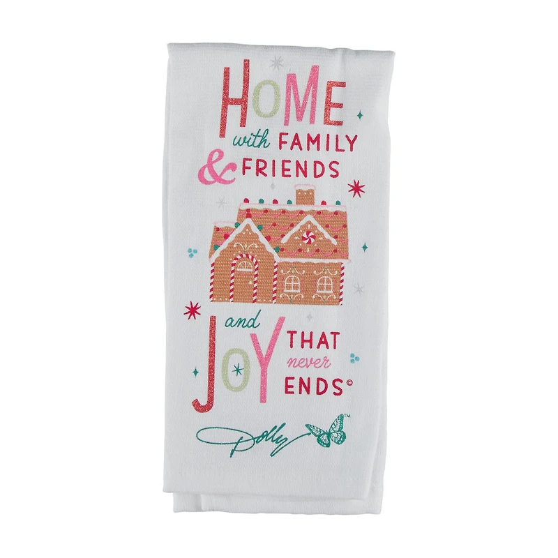 Dolly Parton Printed Christmas Kitchen Towel, Assorted