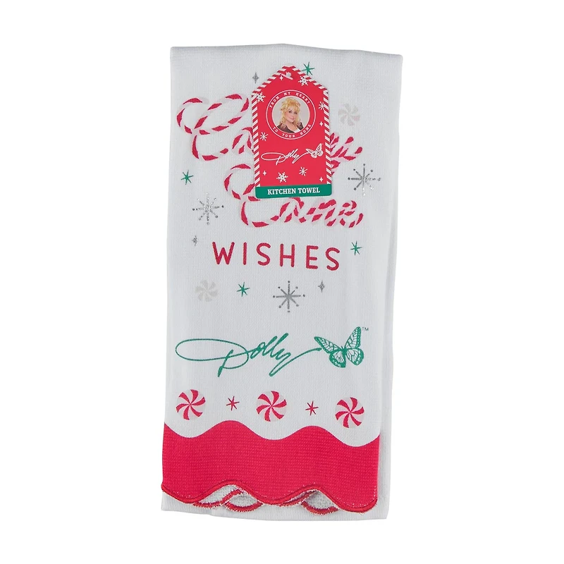 Dolly Parton Printed Christmas Kitchen Towel, Assorted