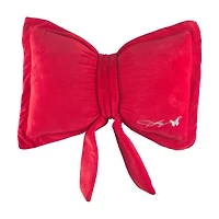Dolly Parton Christmas Bow Shaped Decorative Pillow, Red