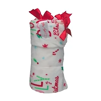 Dolly Parton Holiday Fleece Throw Blanket with Bows, 50 in x 60 in, Assorted