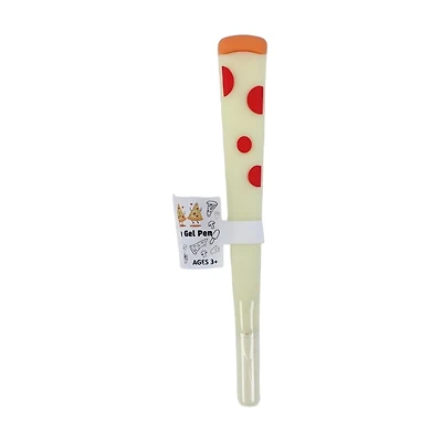 Orange, Red and White Pizza Plastic Novelty Pen, 6 in