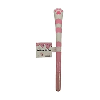 Pink and White Cat Paw Plastic Novelty Pen, 6 in