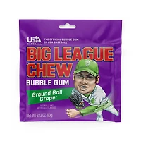 Big League Chew Bubble Gum, Ground Ball Grape, 2.12 oz
