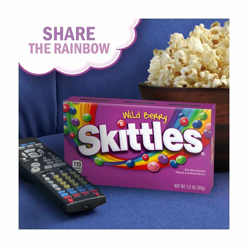 SKITTLES Wild Berry Chewy Candy Theater Box, 3.5 oz