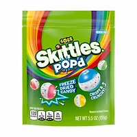 SKITTLES POP'd Sour Freeze Dried Candy, 5.5 oz