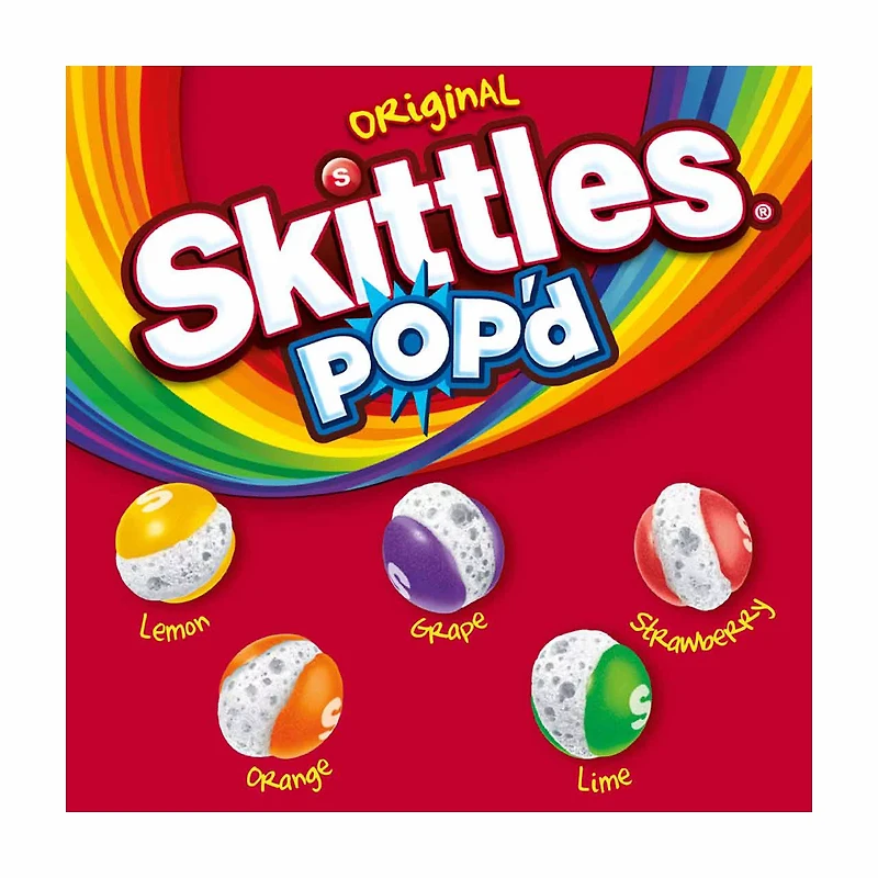 SKITTLES POP'd Originals Freeze Dried Candy, 5.5 Oz Bag