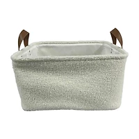 White Sherpa Storage Basket, Large