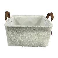 White Sherpa Storage Basket, Small