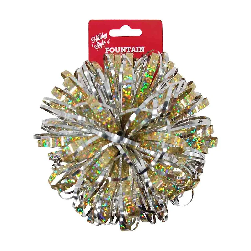 Holiday Style Christmas Fountain Bow, Assorted