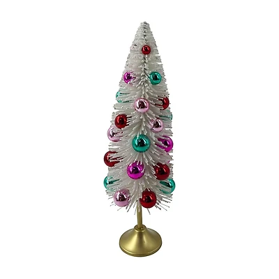 Bottle Brush Ornamental Tree, 16 in, White