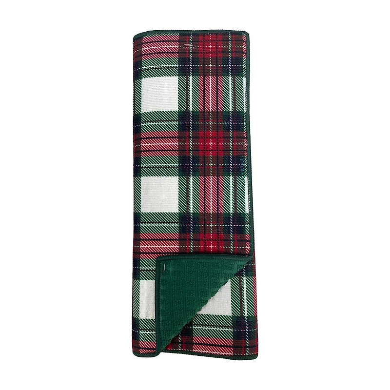 Plaid Dry Mat, 16 in x 18 in
