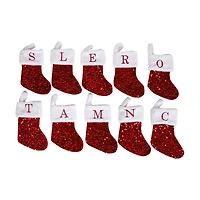 Christmas Sequin Letter Stockings, 10 in, Assorted (1 ct)