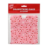 Holiday Style Christmas Drawstring Bag, 12 ct, Assorted