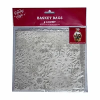 Holiday Style Christmas Basket Bags, 2 ct, 22 in x 25 in, Assorted