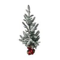 Flock Christmas Tree Decor, 31.5 in