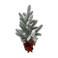 Flock Christmas Tree Decor, 18.5 in