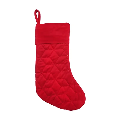 Quilted Velvet Stocking, 16.5 in