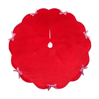 Bow Adorned Christmas Tree Skirt