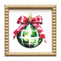 Christmas Ornament Framed Wall Art, 8 in x 8 in