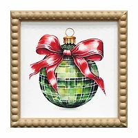 Christmas Ornament Framed Wall Art, 8 in x 8 in