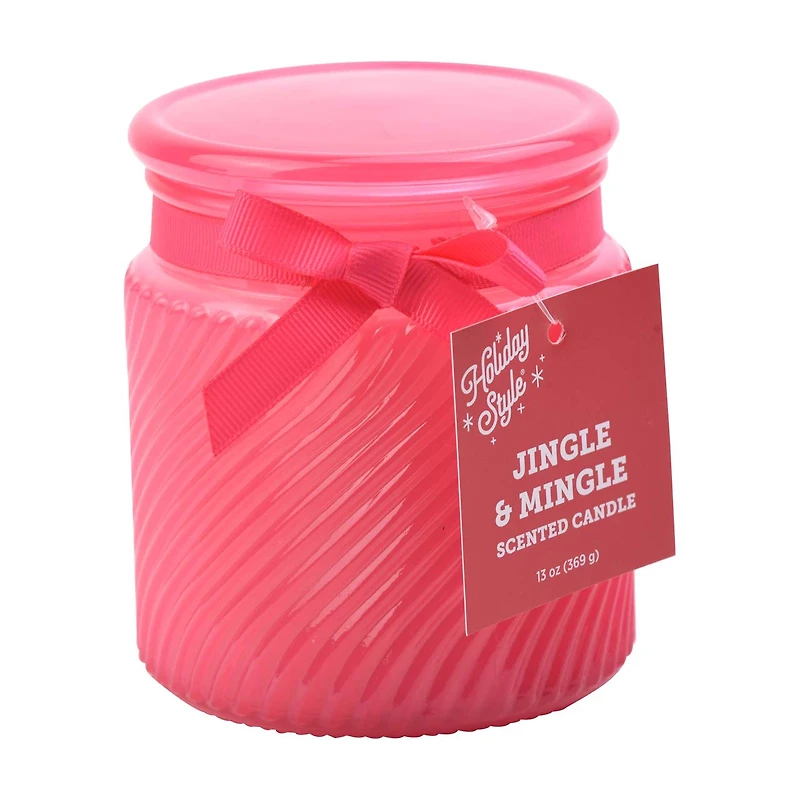 Holiday Style Scented Glass Candle, Jingle & Mingle, 13 oz