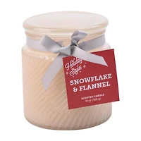 Holiday Style Scented Glass Candle, Snowflake & Flannel, 13 oz