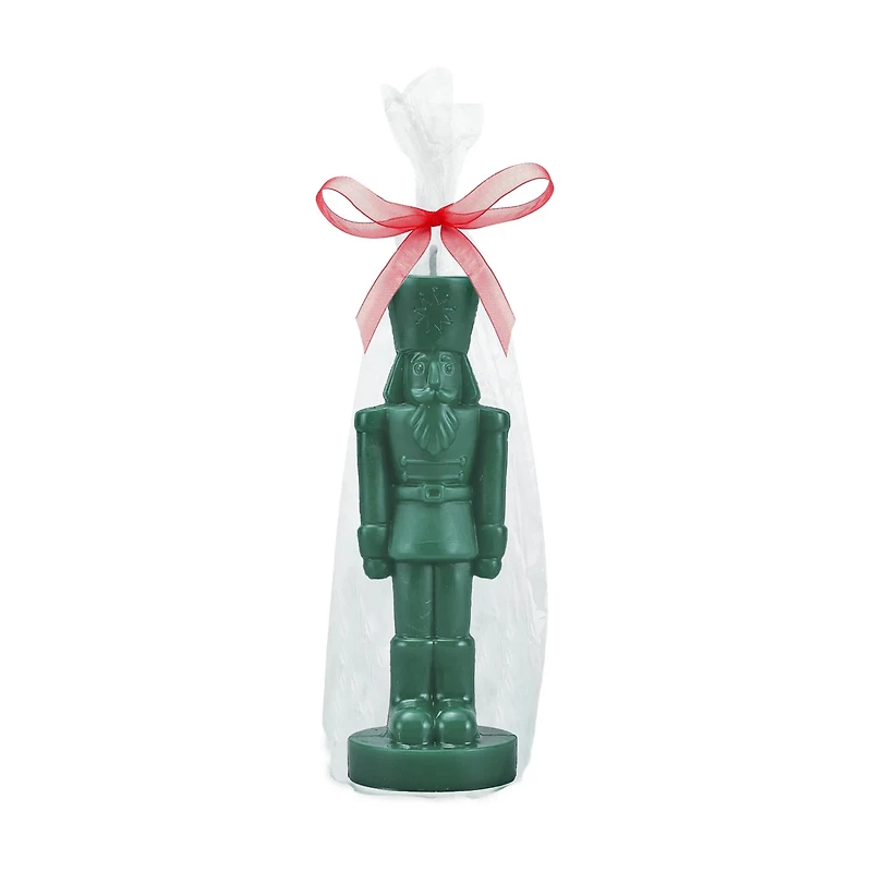 Nutcracker Shaped Candle, Green, 6 in