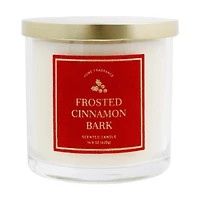 Home Fragrance Scented Candle, Frosted Cinamon Bark, Red, 14.8 oz