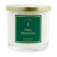 Home Fragrance Scented Candle, Tree Trimming, Green, 14.8oz