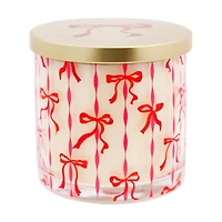 Scented Candle with Printed Bow Decoration, Snow & Berry, 14.8 oz