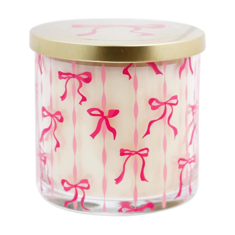 Scented Candle with Printed Bow Decoration, Jingle & Mingle, 14.8 oz