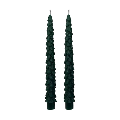 Christmas Tree-Shaped Taper Candles, 10 in, 2 pk