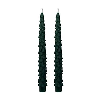 Christmas Tree-Shaped Taper Candles, 10 in, 2 pk