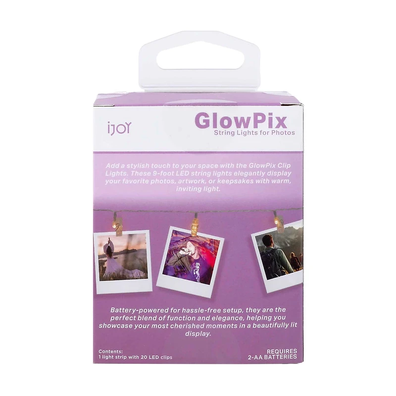 iJoy LED Clip String Lights for Photos, 9 ft