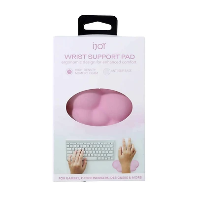 iJoy Ergonomic Memory Foam Wrist Support Pad, Pink, Small