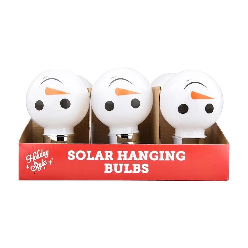 Holiday Style Christmas Solar Snowman Bulb