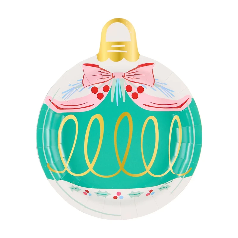 Christmas Fun Ornament-Shaped Dessert Plates, 8 ct, 8.25 in