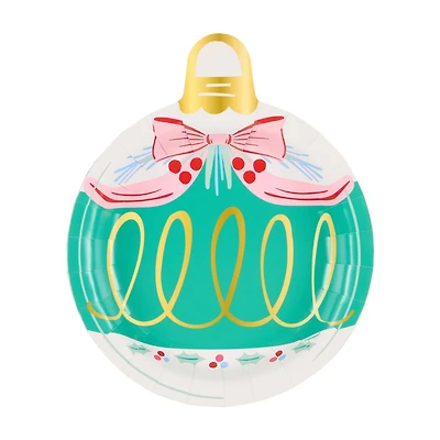 Christmas Fun Ornament-Shaped Dessert Plates, 8 ct, 8.25 in