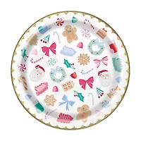 Christmas Treats Round Dinner Plates, 9 in, 8 ct