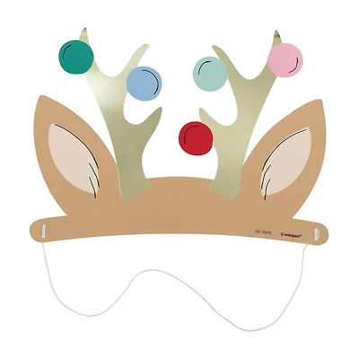 Reindeer Antlers Paper Party Headbands, 4 ct