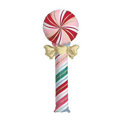 Christmas Fun Peppermint Candy Shaped Giant Foil Balloons, 49 in, 2 ct