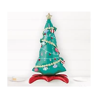 Christmas Tree Shaped Standing Foil Balloon, 50 in