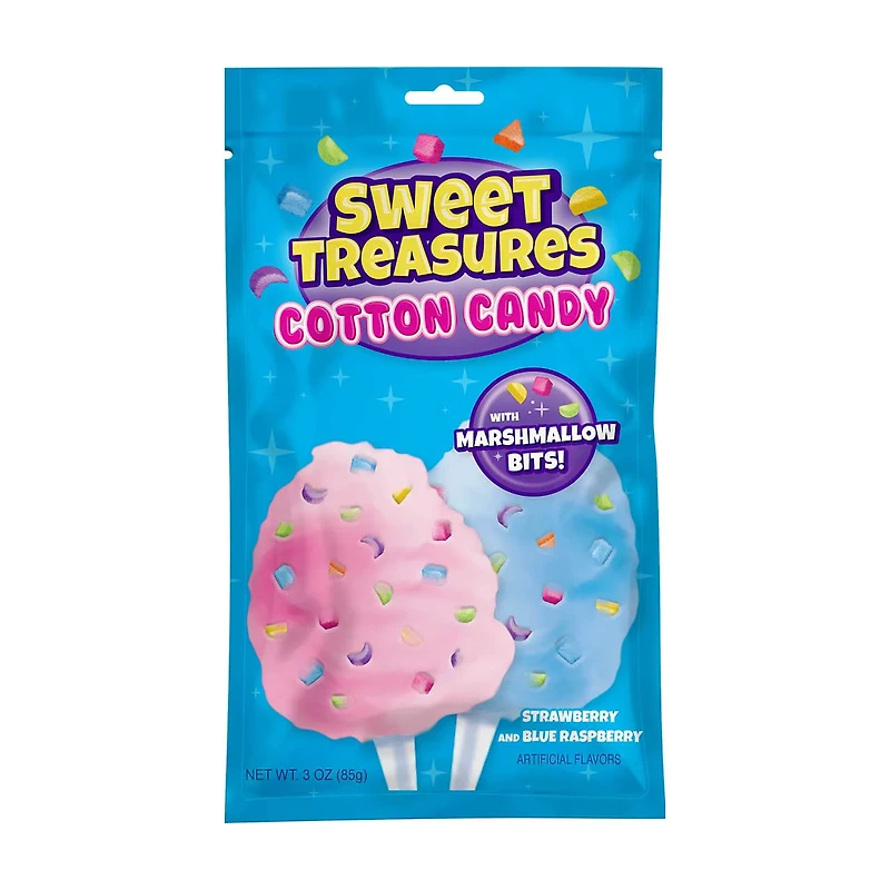 Sweet Treasures Cotton Candy with Marshmallow Bits, 3 oz