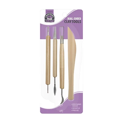Crafter's Closet Craft Dual-Ended Clay Tools, 4 pc