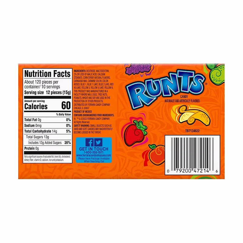 Runts Candy, Theater Box, 5 oz