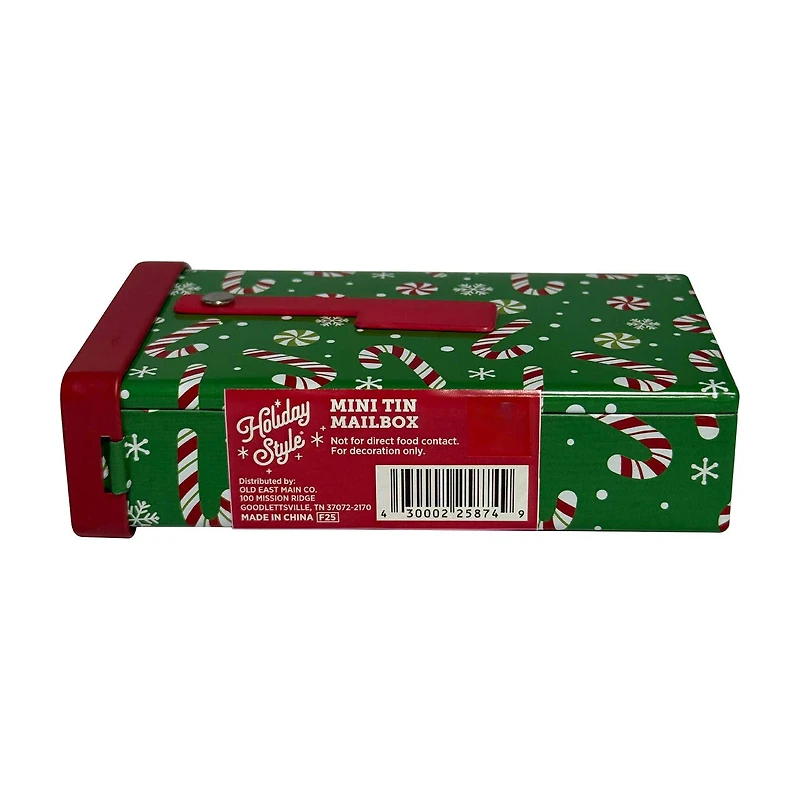 Holiday Style Christmas Mini Tin Mailbox, Assorted