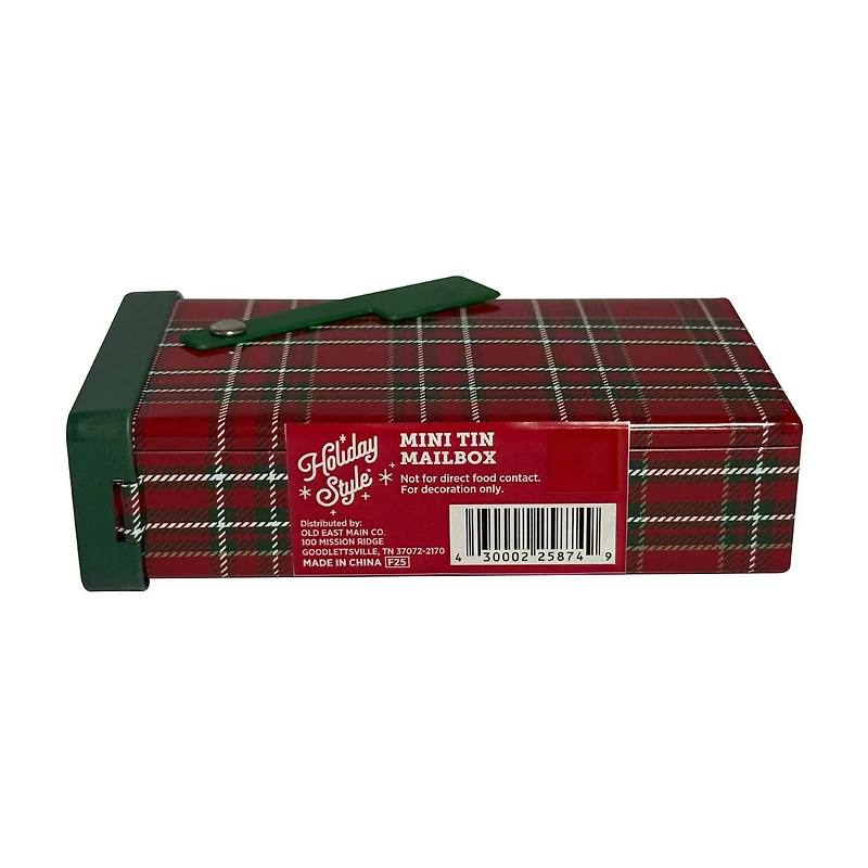 Holiday Style Christmas Mini Tin Mailbox, Assorted