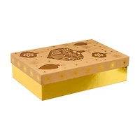 Kraft Hotstamp Gift Box, Medium, Assorted